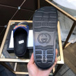 The North Face X Gucci Slides In Blue And Black