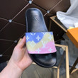 Louis Vuitton Waterfront Mules Pastel Pink And Blue Slides