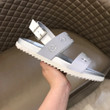 Louis Vuitton Monogram Two Straps Silver Slide Sandals