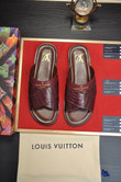Louis Vuitton Foch Mule Slides In Burgundy
