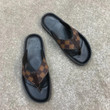 Louis Vuitton Black And Brown Crossover Flip Flops