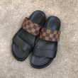 Louis Vuitton Brown Crossover Two Straps Slides