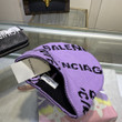 Balenciaga Allover Logo Beanie Wool Knit In Purple