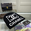 Chanel Lettering And Logo Beanie Wool Knit In Black