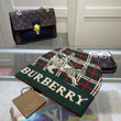 Burberry Lettering And Logo Wool Knit Beanie In Green