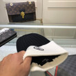 Chanel Cashmere CC Script Logo Beanie Winter Hat In Black White