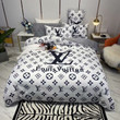 Louis Vuitton LV Monogram On White Pattern Bedding Set