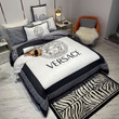 Versace La Medusa On White Pattern Bedding Set