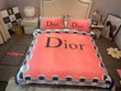 Christian Dior D Letter String Pattern Bedding Set In Pink