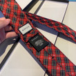 Gucci Houndstooth Silk Tie Cravatta In Red And Green