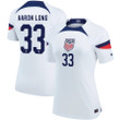 USA National Team 2022-23 Qatar World Cup Aaron Long #33 Home Women Jersey - White