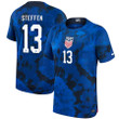 USA National Team 2022-23 Qatar World Cup Zack Steffen #13 Away Youth Jersey