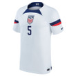 USA National Team 2022-23 Qatar World Cup Zimmerman #5 Home Youth Jersey