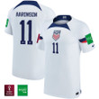 USA National Team FIFA World Cup Qatar 2022 Patch Brenden Aaronson #11 - Home Youth Jersey