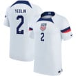 USA National Team 2022-23 Qatar World Cup DeAndre Yedlin #2 Home Youth Jersey