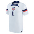 USA National Team FIFA World Cup Qatar 2022 Patch Brenden Aaronson #11 Home Men Jersey - White