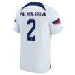 USA National Team 2022-23 Qatar World Cup Erik Palmer-Brown #2 Home Men Jersey - White