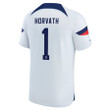 USA National Team 2022-23 Qatar World Cup Ethan Horvath #1 Home Men Jersey - White