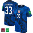 USA National Team FIFA World Cup Qatar 2022 Patch Aaron Long #33 Away Men Jersey