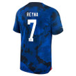 USA National Team FIFA World Cup Qatar 2022 Patch Giovanni Reyna #7 Home Men Jersey