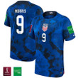 USA National Team FIFA World Cup Qatar 2022 Patch Jordan Morris #9 Home Men Jersey