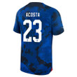 USA National Team FIFA World Cup Qatar 2022 Patch Kellyn Acosta #23 Home Men Jersey