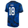 USA National Team FIFA World Cup Qatar 2022 Patch Ricardo Pepi #18 Home Men Jersey