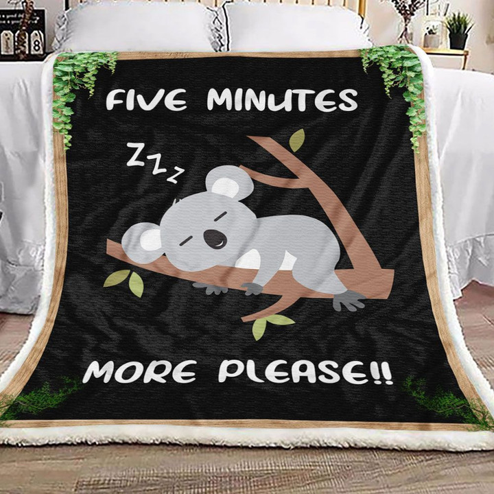 Sleeping Koala Fleece Blanket - Quilt Blanket