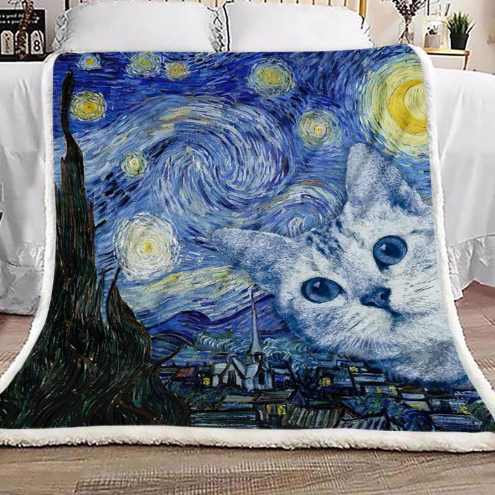 Cat Vango Style Fleece Blanket - Quilt Blanket