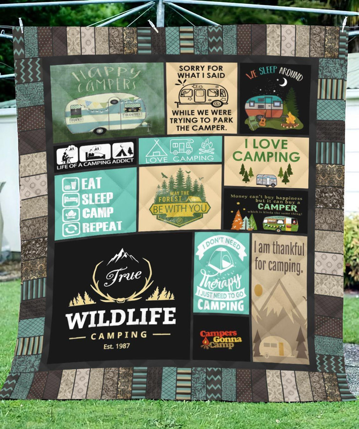 Ll - True Wild Life Camping Quilt Blanket