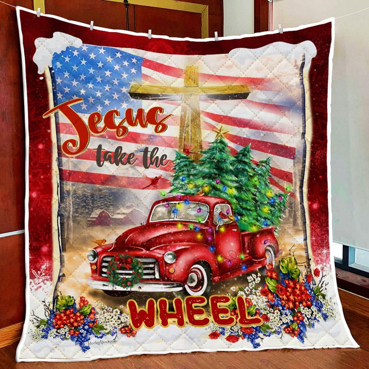 Jesus Take The Wheel Quilt Blanket