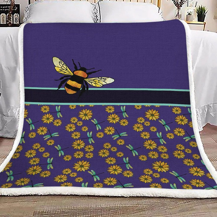 Bee And Butterfly Aa2612008Tt Sherpa Fleece Blanket