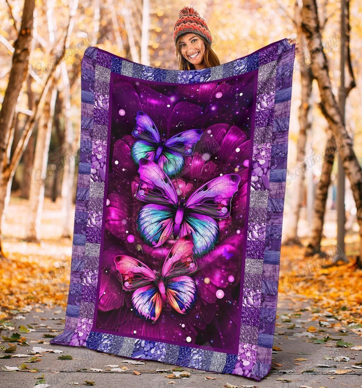 Butterfly Soul And Spirits Fleece Blanket