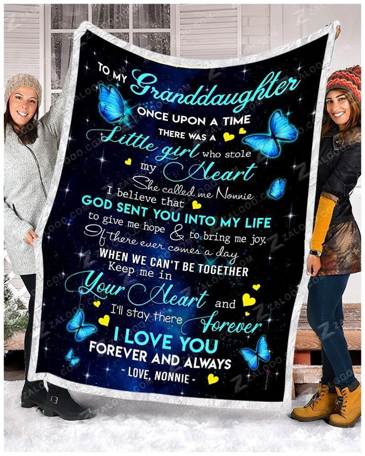 Butterfly Granddaughter NonFleece Blanket