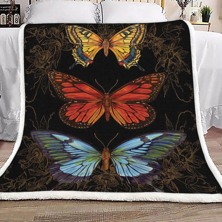 Butterfly Sherpa Fleece Blanket Koss
