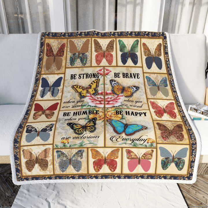 Butterfly Be Happy Everyday Sofa Throw Blanket