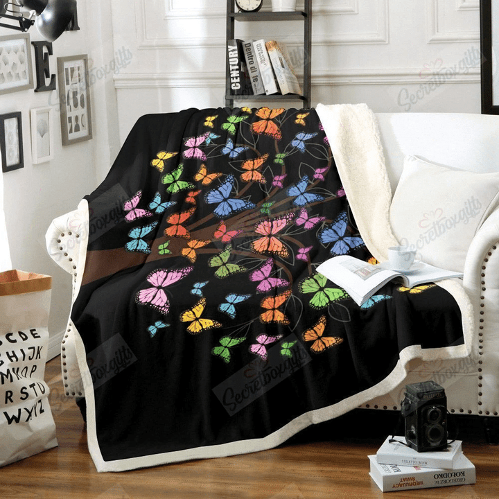 Butterfly Tree Fleece Blanket