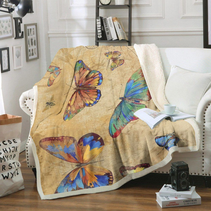 Butterfly Dn160923F Sherpa Fleece Blanket