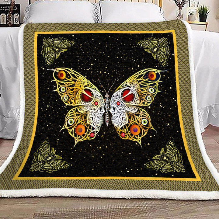 Butterfly Sherpa Fleece Blanketom
