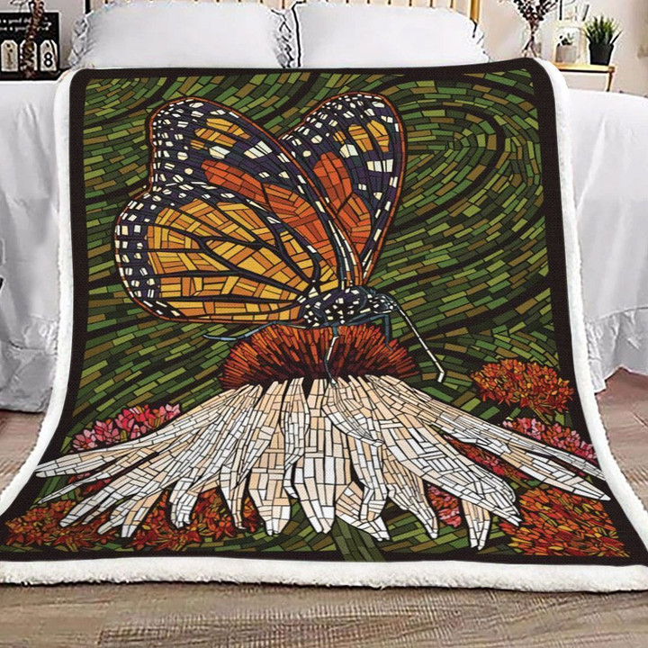Butterfly Sherpa Fleece Blanket Kogv
