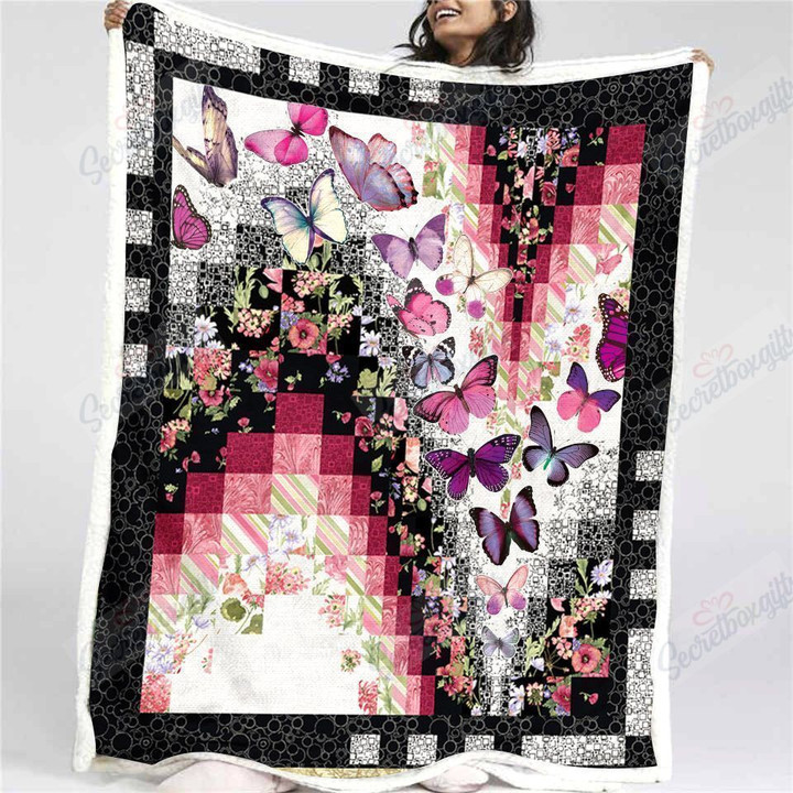 Color Butterfly Fleece Blanket