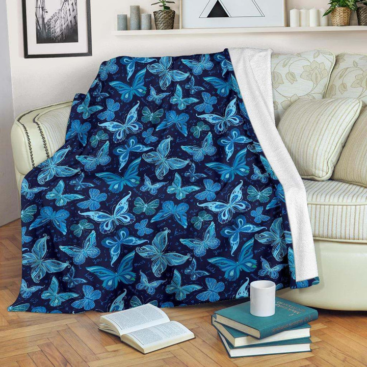Butterfly Pattern Fleece Blanket