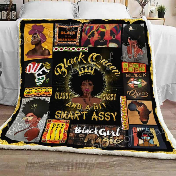 A Girl Was Born In August Melanin, African American Premium Quilt Blanket