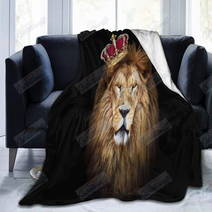 African Lion King Fleece Blanket