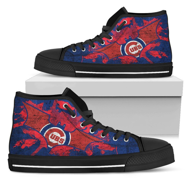 Batman Style Chicago Cubs MLB High Top Shoes