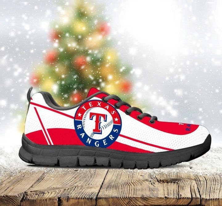 Texas Rangers MLB teams Canvas Shoes gift for fan Black Shoes Fly Sneakers