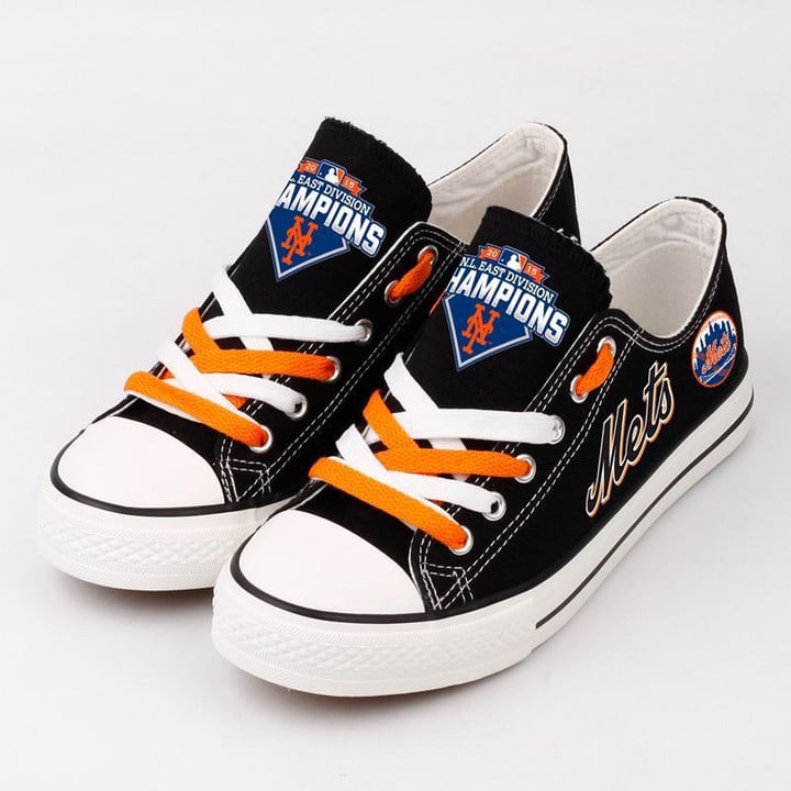 New York Mets MLB Baseball 2 Gift For Fans Low Top Custom Canvas Shoes