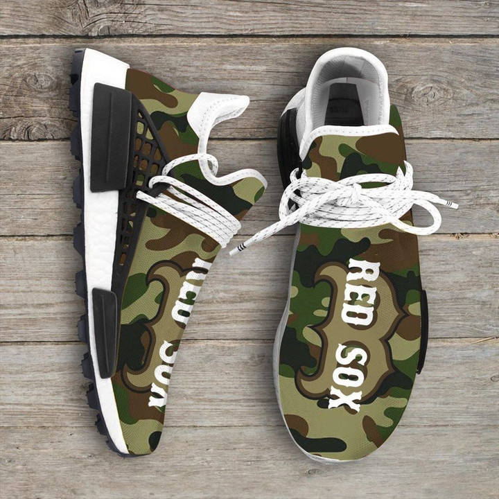 Camo Camouflage Boston Red Sox MLB NMD Human Race Shoes Running Sneakers