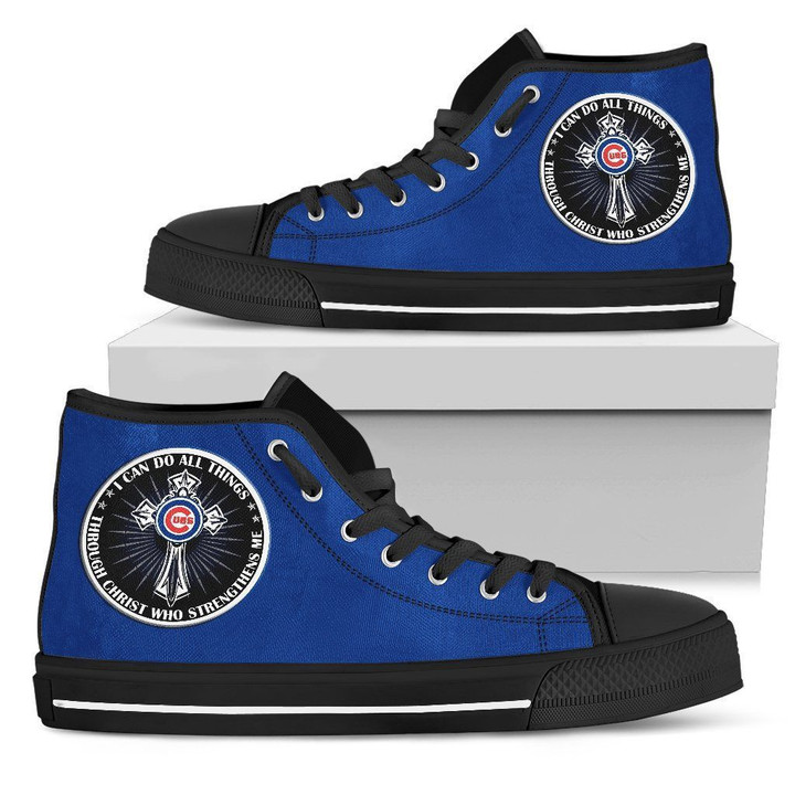 I Can Do All Things Through Christ Who Strengthens Me Chicago Cubs MLB High Top Shoes