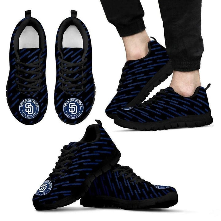 San Diego Padres MLB  Canvas Shoes gift for fan Black  Shoes Fly Sneakers